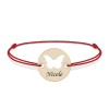 Lolo - Bratara personalizata snur si banut cu fluturas din Aur 14 karate - 0,35 grame,12 mm