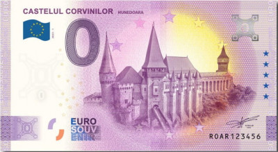 !!! 0 EURO SOUVENIR - ROMANIA , HUNEDOARA , CASTELUL CORVINILOR - 2023.1 - UNC foto