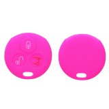 Husa Cheie Auto pentru Smart - 3 Butoane, Silicon, Roz, 44157.08