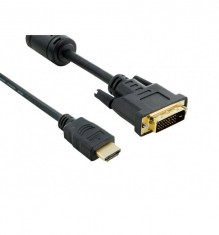 4World 04699 Cablu monitor DVI-D-HDMI 3m negru foto