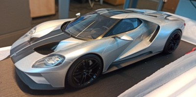 Macheta Ford GT 2015 Silver Chicago Autoshow - True Scale Models TSM 1/18 foto