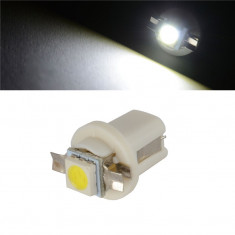 Led bec 1 smd soclu T5 B8.5D pentru bord de culoare alb foto