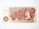 Marea Britanie 10 Shillings 1966 aUNC,bancnota din imagini la cel mai mic pret