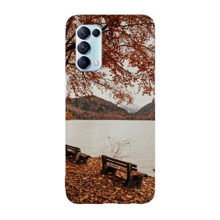 Husa compatibila cu Oppo A76 model Scenery lake, Silicon, TPU, Viceversa