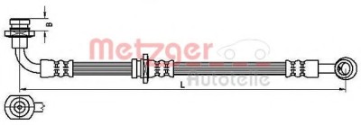 Conducta / cablu frana SUZUKI JIMNY (FJ) (1998 - 2016) METZGER 4110529 foto