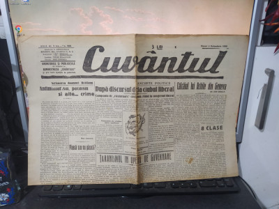 Cuv&amp;acirc;ntul nr. 1600 anul V 4 octombrie 1929, Prințul Carol pacifist, Belizarie 222 foto