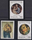 Italia 1983 - Crăciun, arta, Raffaello, serie neuzata