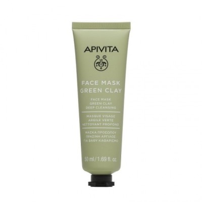Mască facială APIVITA cu argilă verde, curățare profundă 50 ml foto