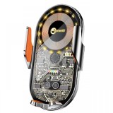 Lemontti Suport Auto cu incarcare Wireless, 15W, deschidere automata prin senzor infrarosu, prindere la ventilatie, cablu Type-C inclus, Transparent N