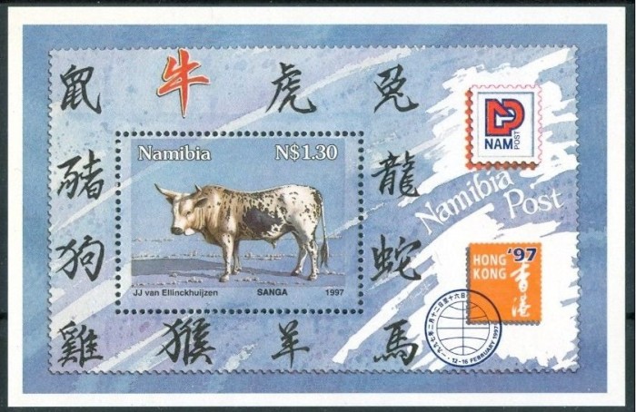 NAMIBIA 1997 ZODIAC CHINEZESC ANUL TAURULUI