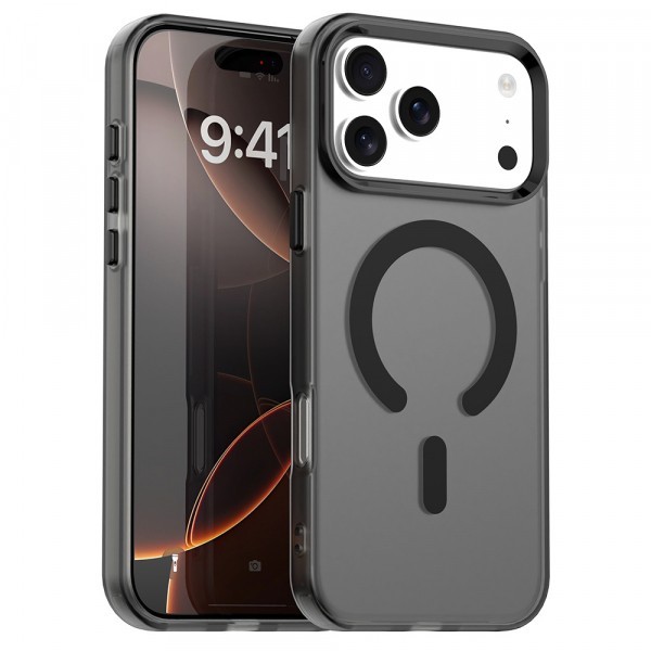 Husa MagSafe pentru Apple iPhone 17 Pro Max, Techsuit, CandyCase, Neagra