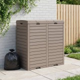 Cos de gunoi de exterior maro deschis 78x41x86 cm polipropilena