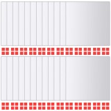 Placi pentru oglinda, sticla, patrat, 24 buc.