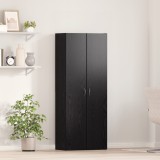 vidaXL Bufet Negru din Stejar - 60 x 32 x 153 cm - Lemn prelucrat