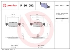BREMBO P 50 082 PRIME LINE set placute frana,frana disc