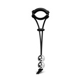 Inel penis Double Balls Black
