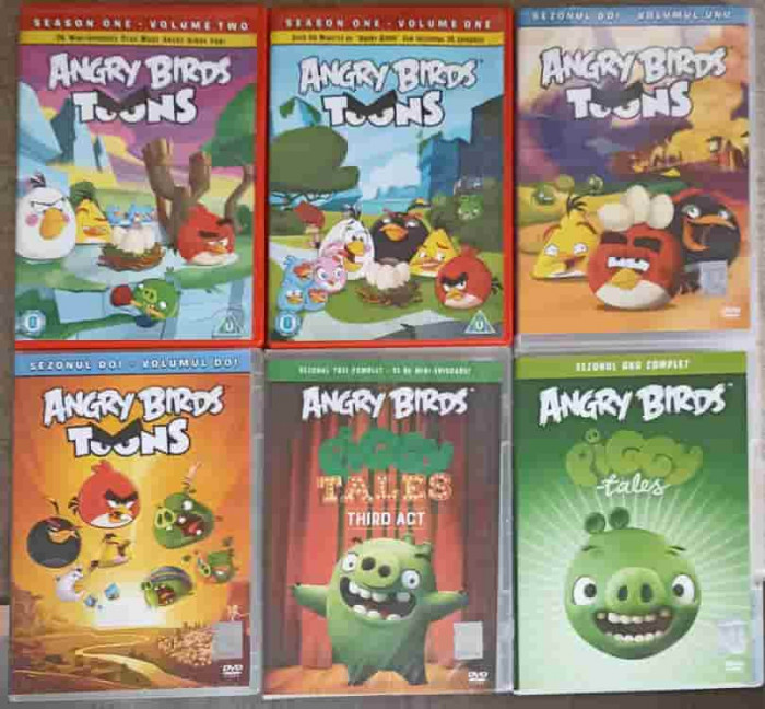 SET 6 DVD-URI, ANGRY BIRDS TOONS &amp; PIGGY