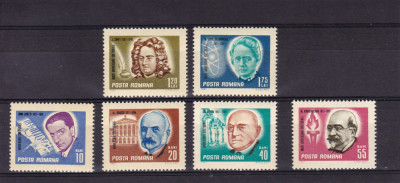 ROMANIA 1967 LP 653 ANIVERSARI CULTURALE SERIE MNH foto