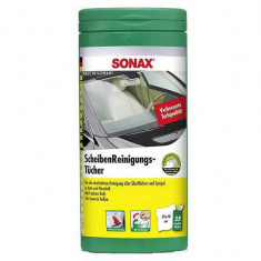 Set Servetele Umede Curatare Geamuri Sonax Glass Cleaning Wipes, 25 buc