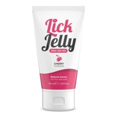 Lubrifianti cu arome - Lick Jelly Gel de Lins Gel pentru Sex Oral cu Aroma de Cirese 50 ml Formula Comestibila Aroma Naturala