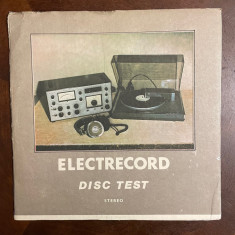 Electrecord Disc Test (1 vinil original NM - 1985)