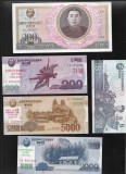 Set 10 Bancnote Coreea de Nord 5-5000 Won 1998-2013 UNC Lot Colectie Asia