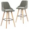 vidaXL Scaune de bar, 2 buc., gri deschis, catifea 289464