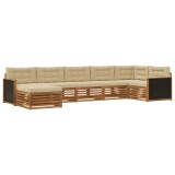 vidaXL Set de canapele de exterior cu pernă 7 pcs Natural și Bej 3383616