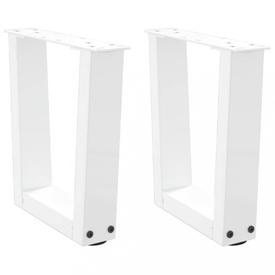 vidaXL Picioare pentru măsuță de cafea &amp;icirc;n formă de V, 2 buc., alb, 40x(30-31,3) cm, oțel 4012605 foto