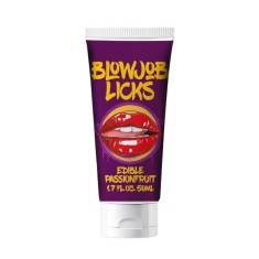Gel comestibil PHARMQUESTS Blowjob Licks Passionfruit, pentru sex oral, aromă de fructul pasiunii, 50 ml
