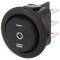 ROCKER DP3T Neagră ON-OFF-ON 10A/250VAC