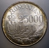 R.188 ROMANIA MIHAI I 25000 LEI 1946 XF/AUNC, Argint