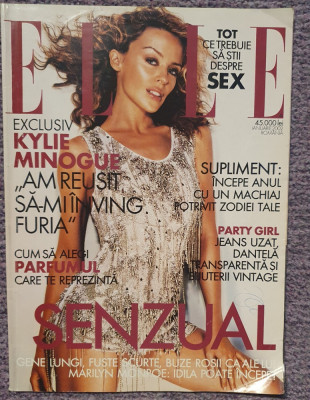 Revista Elle nr 50, Ianuarie 2002, 130 pagini, Kylie Minogue foto