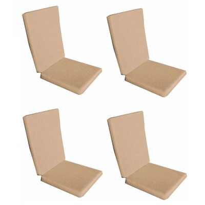 Set 4 perne decorative pentru scaun de bucatarie cu spatar, dimensiune sezut 42x40 cm, spatar 42x50 cm, culoare bej foto