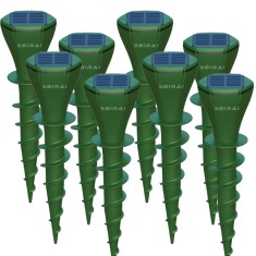 Set 8 Aparate Anti-Cartite BIRAI BR09, 3 Moduri, Acoperire 360&amp;deg;, Raza pana la 700㎡, Baterie 200mAh, Incarcare Solara, Vibratii, Impermeabil IP65, Ultr foto