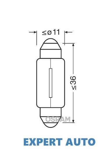 Bec 12v c5w original set 10 buc osram UNIVERSAL Universal #6