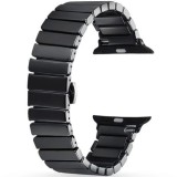 Cumpara ieftin Curea iUni compatibila cu Apple Watch Ultra/SE/8/7/6/5/4/3/2/1, 38mm, Ceramic Belt, Black