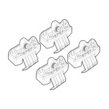 Kit montaj bare transversale C258 pentru DS DS4 si DS N&deg;4, 4 piese