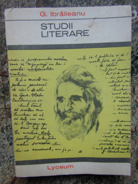 G. IBRAILEANU - STUDII LITERARE