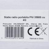 Statie radio portabila PNI 3588S, GSM 4G, camera foto duala, ecran color 2.4 inch, Li-Ion 3800 mAh, IP68