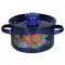 Oala emailata ruseasca cu decor, 4.5 L, cu capac emailat, Sipovnic, 0129169,