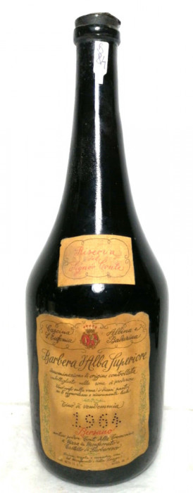 A 2 -vin ROSU BARBERA RISERVA DEL CONTE, DOC, recoltare 1964. CL 72, GR 13