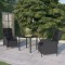 Gossi set de mobilier pentru gradina, 3 piese, gri inchis