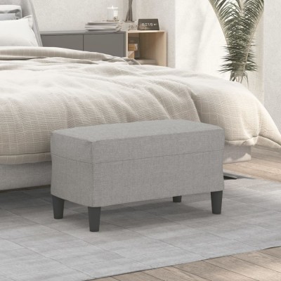 vidaXL Bancă, gri deschis, 70x35x41 cm, textil 349383 foto
