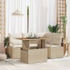 VidaXL Set de masă pentru grădină 5 pcs Bej și crem 100 x 55 x 73 cm 3349707