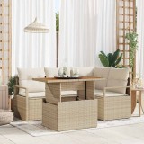 VidaXL Set de masă pentru grădină 5 pcs Bej, crem 100 x 55 x 73 cm
