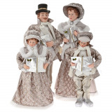 Familie Colindatori Champagne set 4 figurine 95 cm