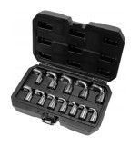 YATO Set chei inelare semi-deschise cu adaptor, 3/8 inch, 12 bucati