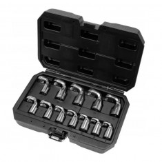 YATO Set chei inelare semi-deschise cu adaptor, 3/8 inch, 12 bucati