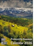 Calendar de perete 12 file. Frumusetile Romaniei 2026